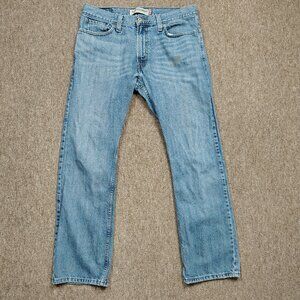 LEVI'S 514 Jeans Men 34x30 Blue Slim Straight 100% Cotton Denim Distressed Y2K